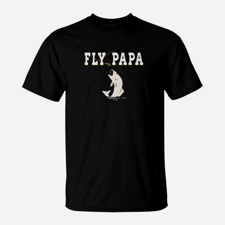 Mens Papa Shirt For Papas Who Fish Or Like Fishing T-Shirt