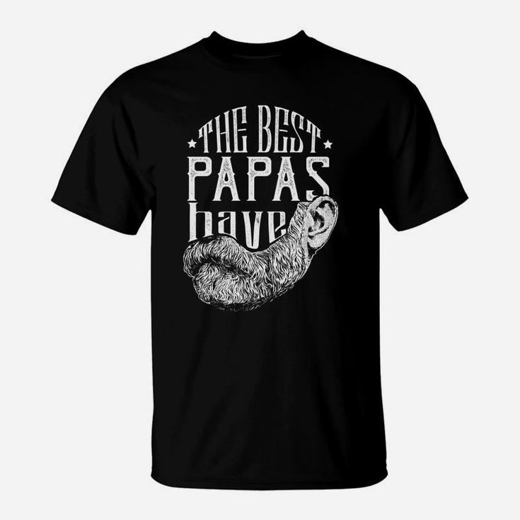 Mens The Best Papas Have Beards Funny Beard Gift For Dads T-Shirt