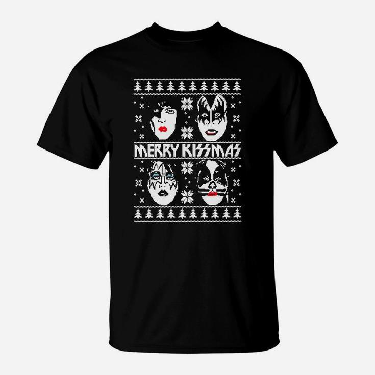 Merry Kissmas Ugly Christmas Shirt T-Shirt