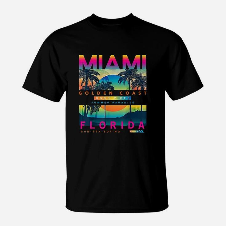 Miami Beach I Love Miami Miami Graphic Design T-Shirt