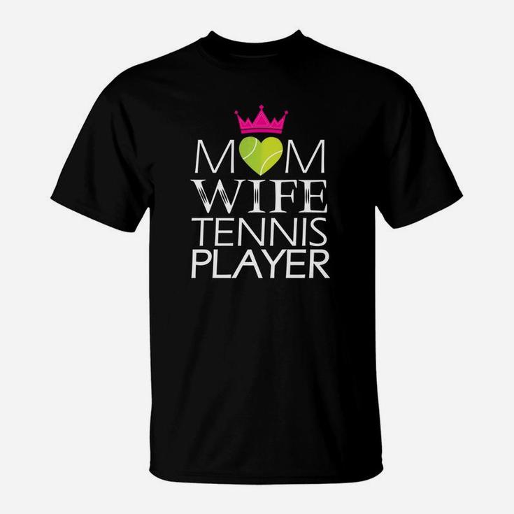 Mom Wife Tennis Player Simple Art T-Shirt