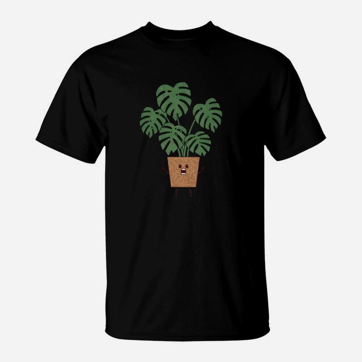 Monstera Monster Plant Funny Cute Monstera Leaf Nature Tropical Bungalow T-Shirt