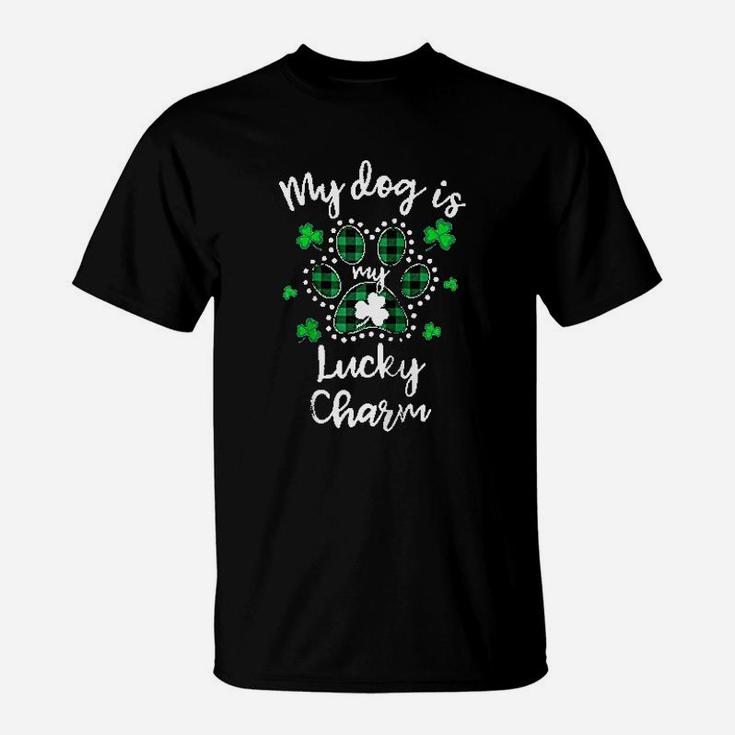 My Dog Is My Lucky Charm Shamrock St Patricks Day T-Shirt