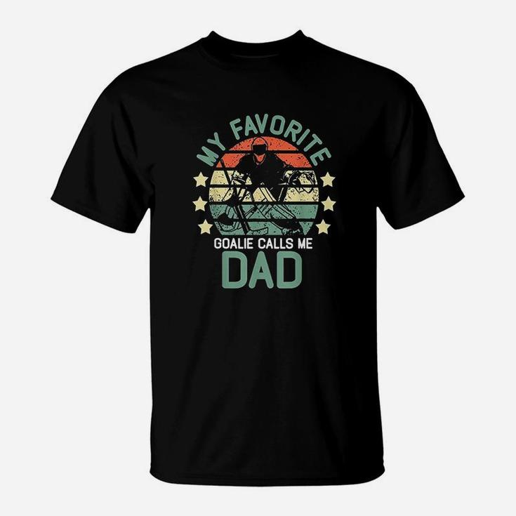 My Favorite Goalie Calls Me Dad Vintage Retro T-Shirt