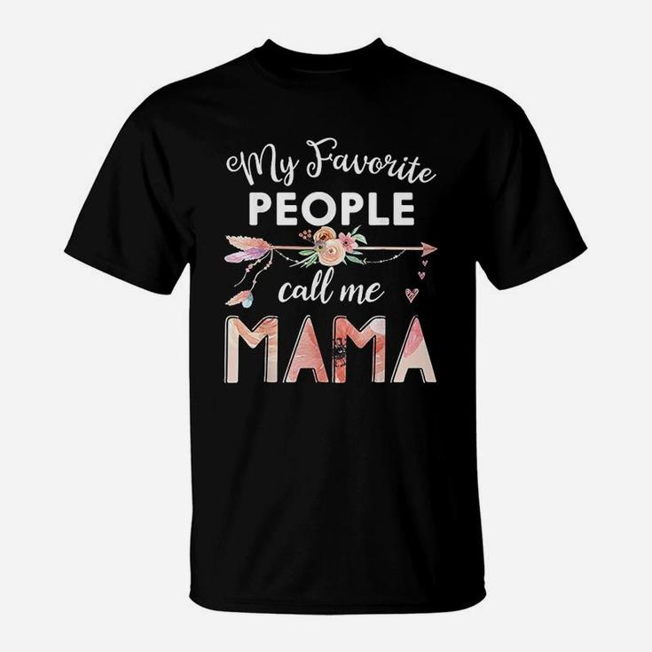 My Favorite People Call Me Mama Floral T-Shirt