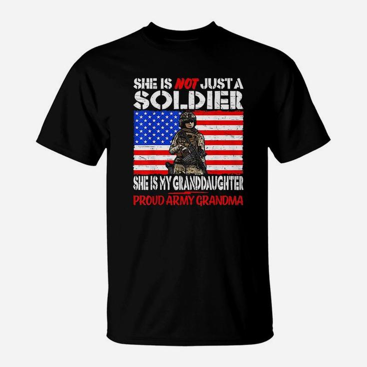 My Granddaughter Is A Soldier Military Proud Army Grandma T-Shirt