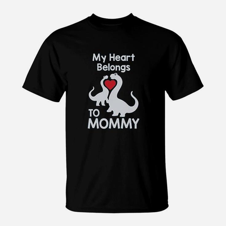 My Heart Belongs To Mommy Cute T-rex Love Mothers Day T-Shirt