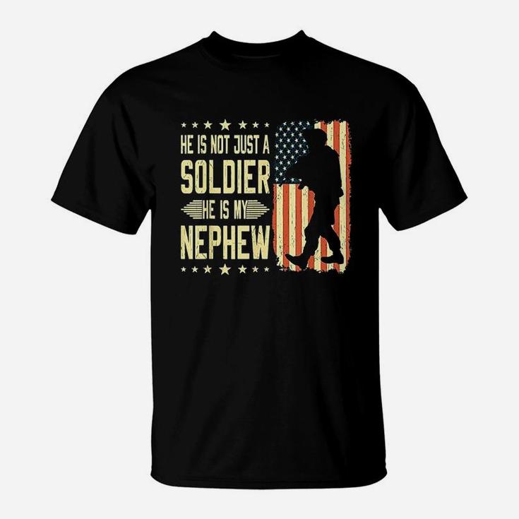 My Nephew Is A Soldier Hero Proud Army Aunt Uncle Military T-Shirt