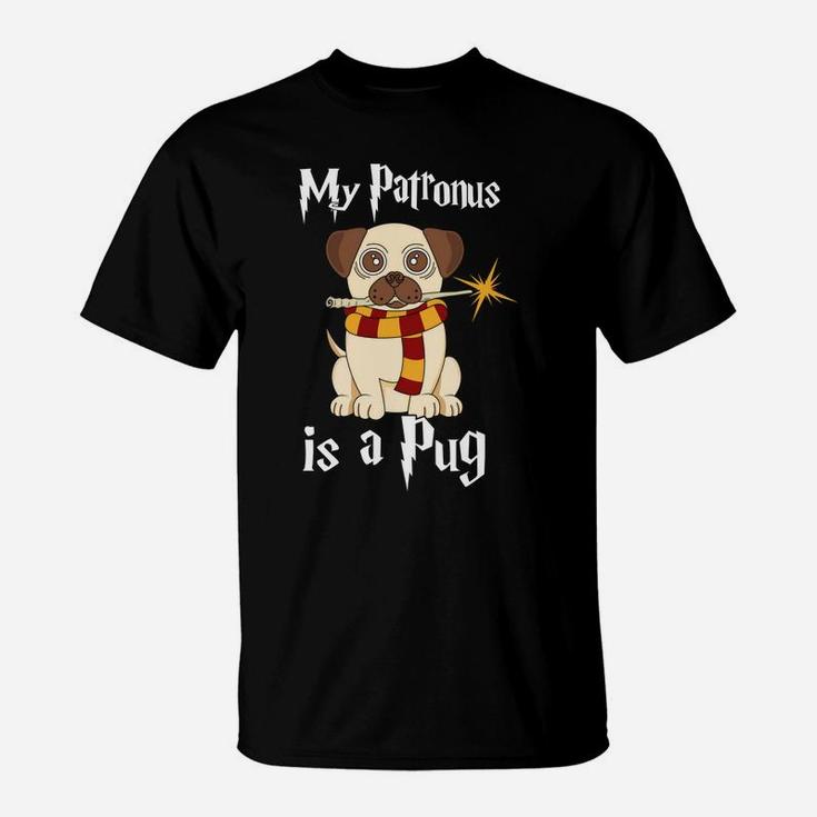 My Patronus Is A Pug Funny Dog Gifts Wizard T-Shirt