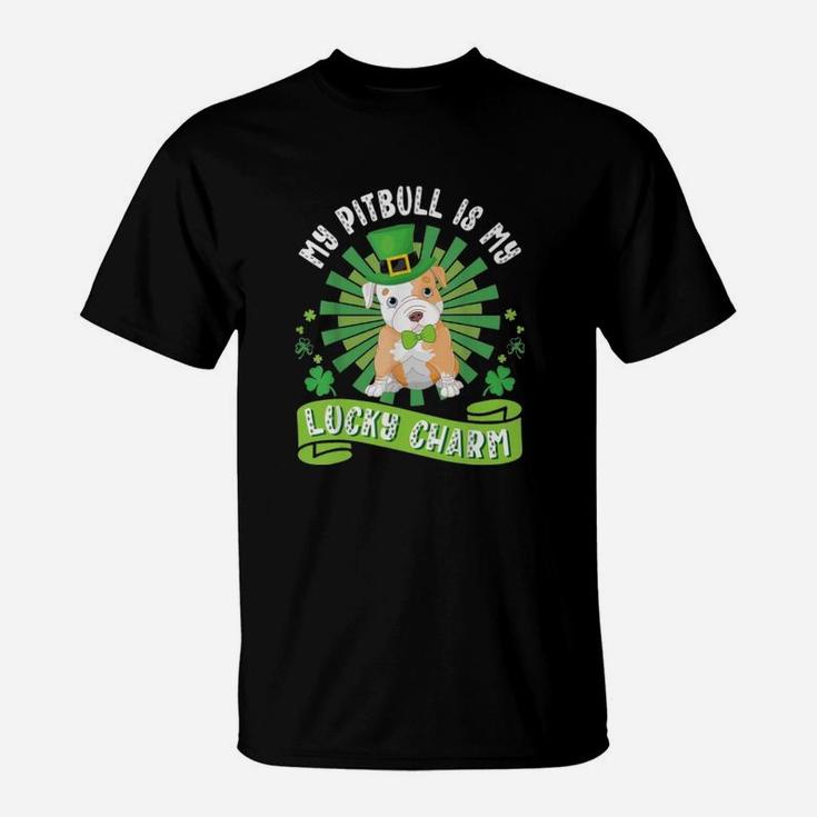 My Pitbull Is My Lucky Charm St Patrick Day T-Shirt
