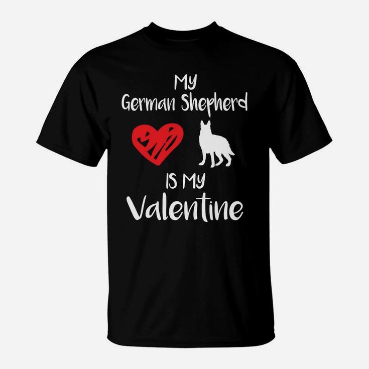 My Shepherd Is My Valentine Valentines Day Dog Gift T-Shirt