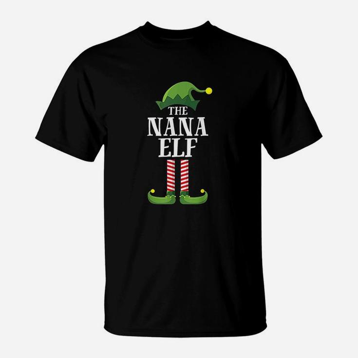 Nana Elf Matching Family Group Christmas Party T-Shirt