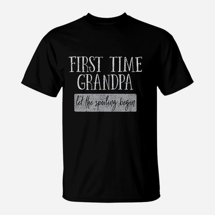 New Grandpa First Time Grandfather New Grandkids T-Shirt