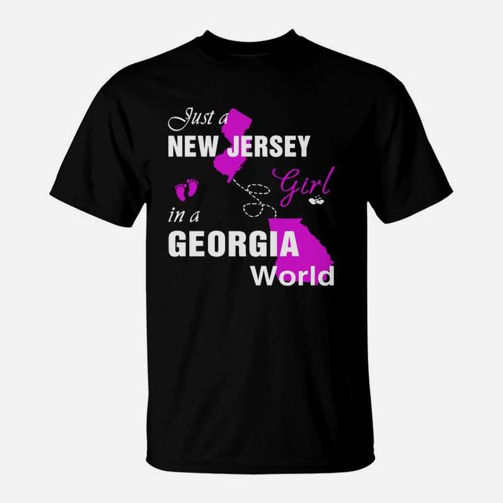 New Jersey Girl In Georgia Shirts,new Jersey Girl Tshirt,georgia