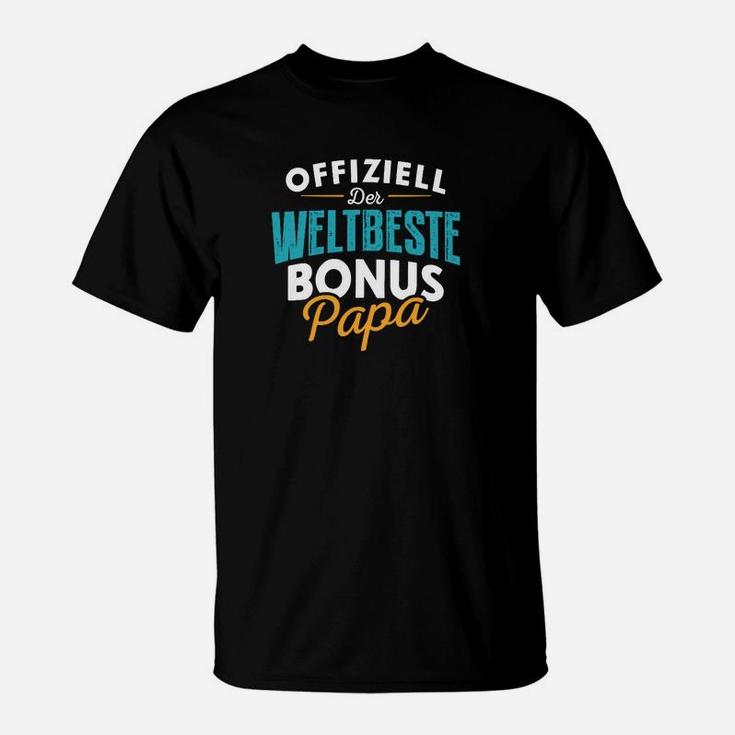 Offiziell Weltbester Bonus Papa Herren T-Shirt, Aufdruck für Stiefväter