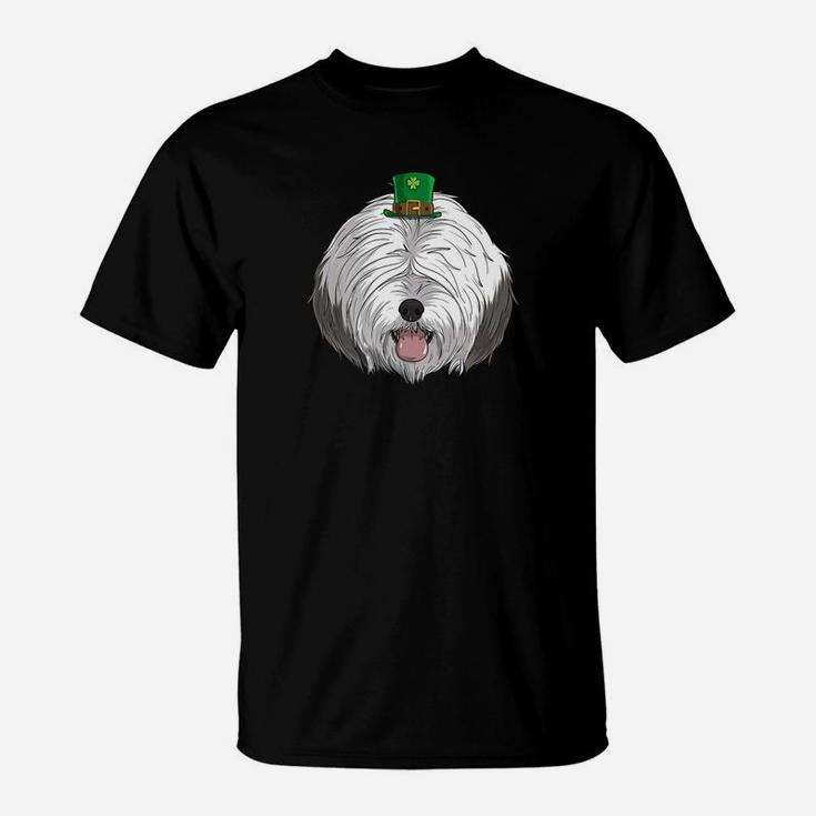 Old English Sheepdog Dog St Patricks Day Leprechaun T-Shirt