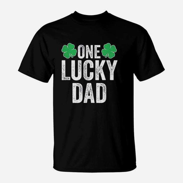 One Lucky Dad Clover Men Father St Patricks Day Dad T-Shirt