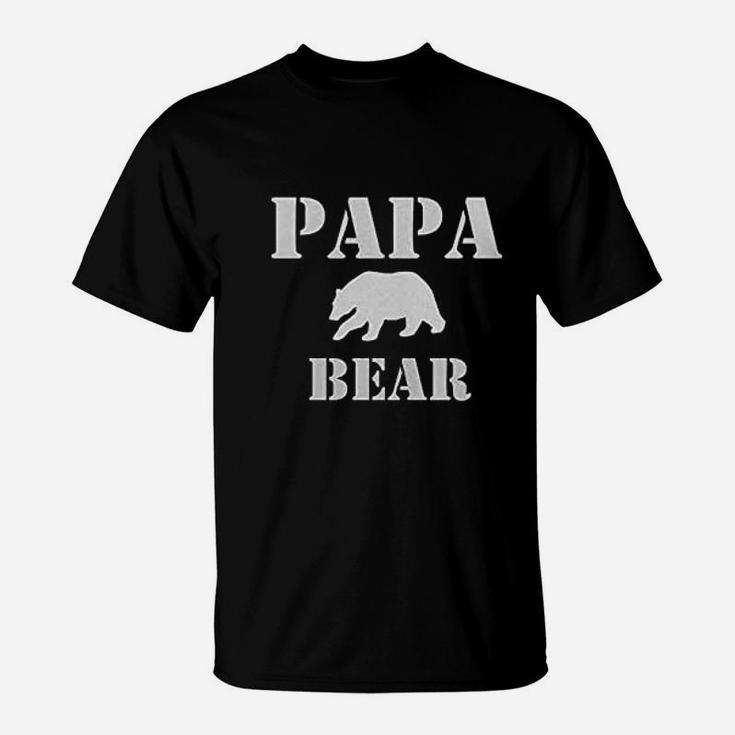 Papa Mama Baby Bear Dark Pajamas T-Shirt
