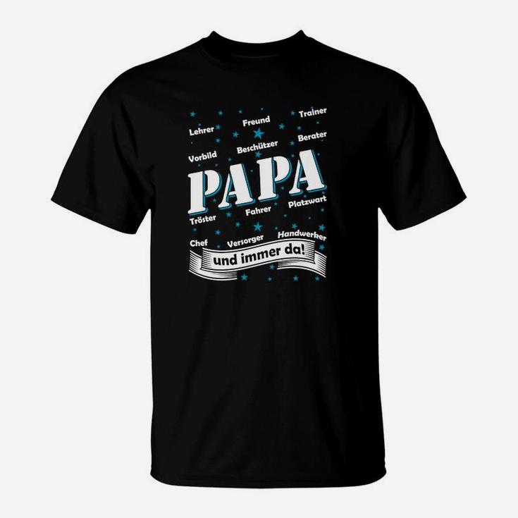 Papa Wortwolke Design T-Shirt, Liebevolle Beschreibungen für Väter