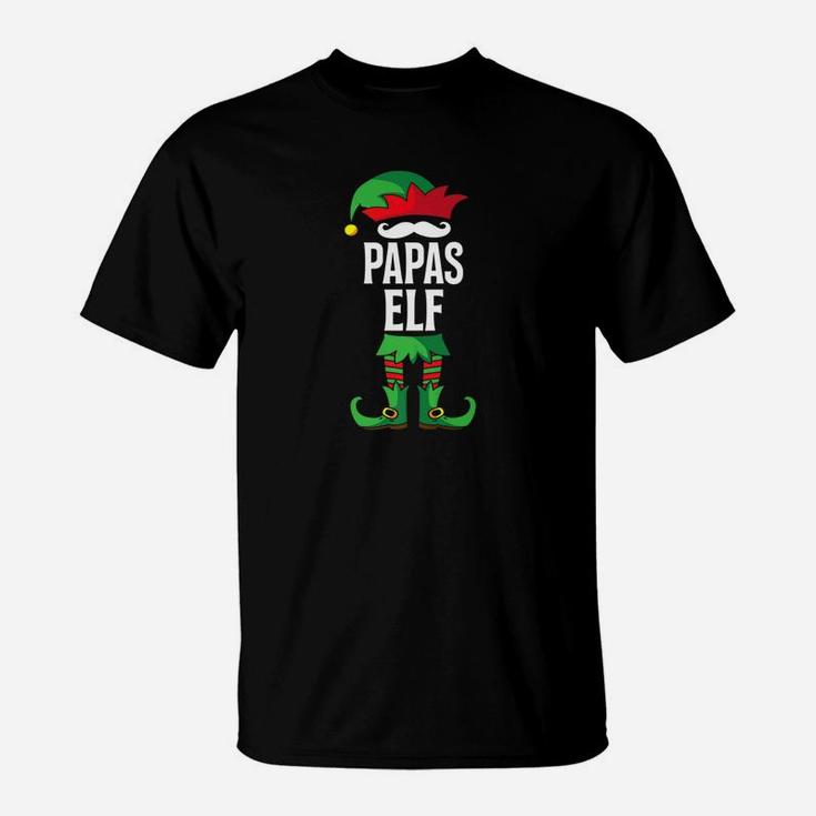 Papas Elf Costume Christmas Holiday Matching Family Shirt T-Shirt