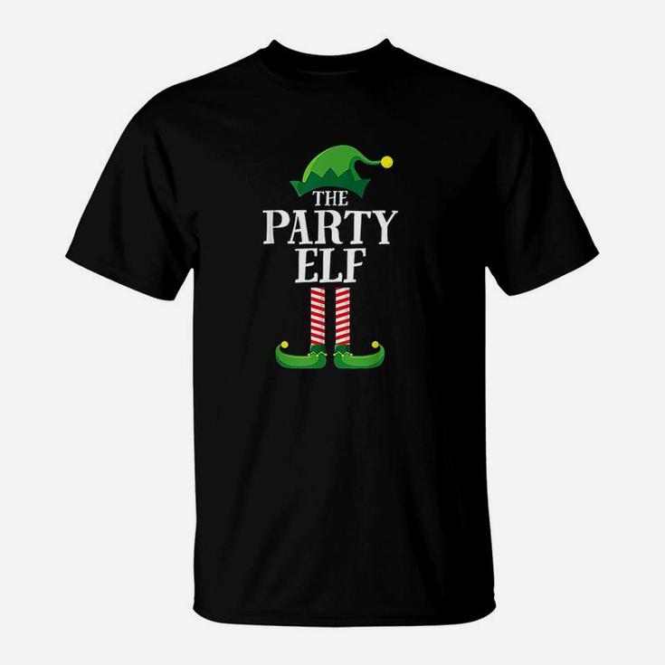 Party Elf Matching Family Group Christmas Party T-Shirt