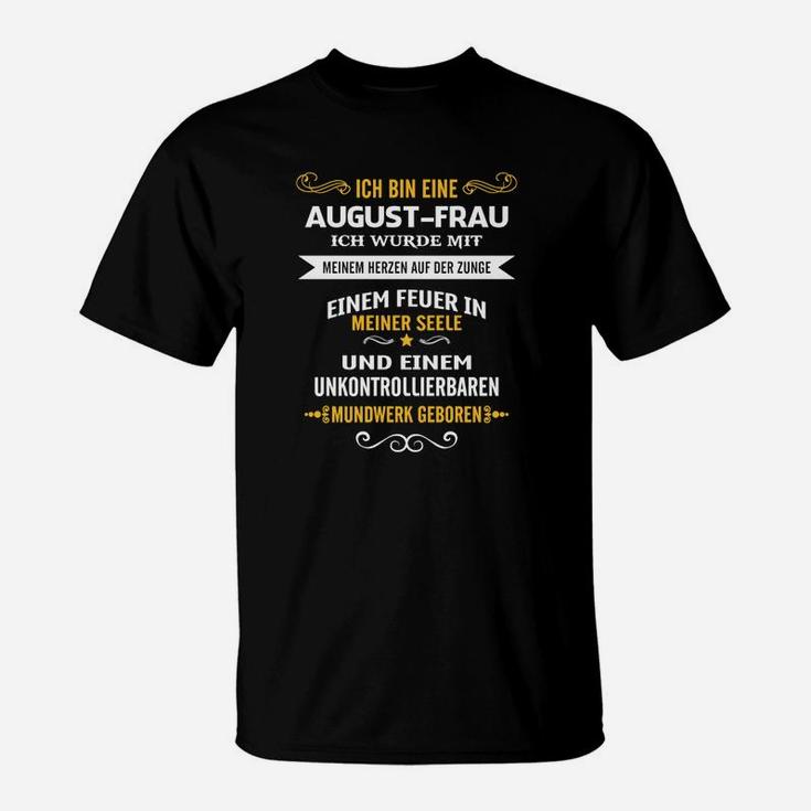 Personalisiertes T-Shirt August-Frau, Mit Stolz-Slogan Für Geburtstag