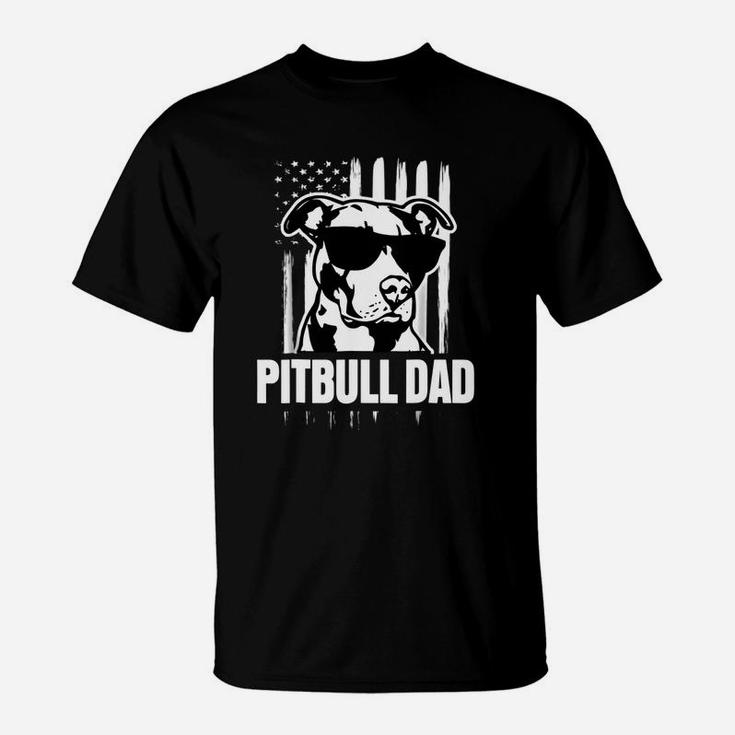 Pitbull Dad Proud American Pit Bull Dog T-Shirt
