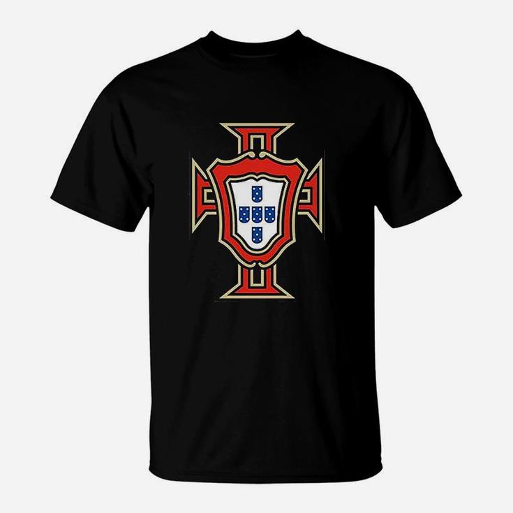 Portugal Soccer National Team Football Retro Crest T-Shirt
