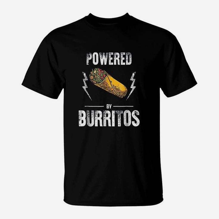 Powered By Burritos Funny Mexican Food Lover T-Shirt
