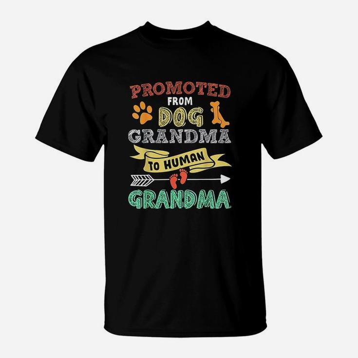 Promoted From Dog Grandma To Human Grandpa T-Shirt