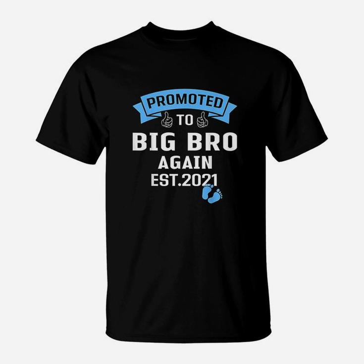 Promoted To Big Brother Again 2021 Older Brothers Gift T-Shirt