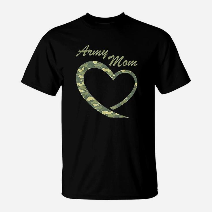 Proud Army Mom Gift Military Mother Camouflage Apparel T-Shirt