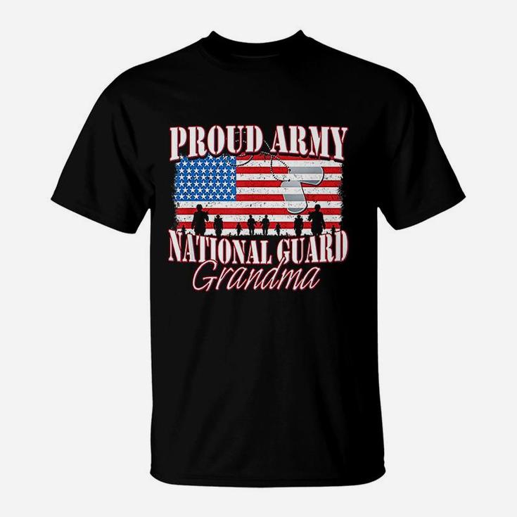 Proud Army National Guard Grandma Grandparents Day T-Shirt