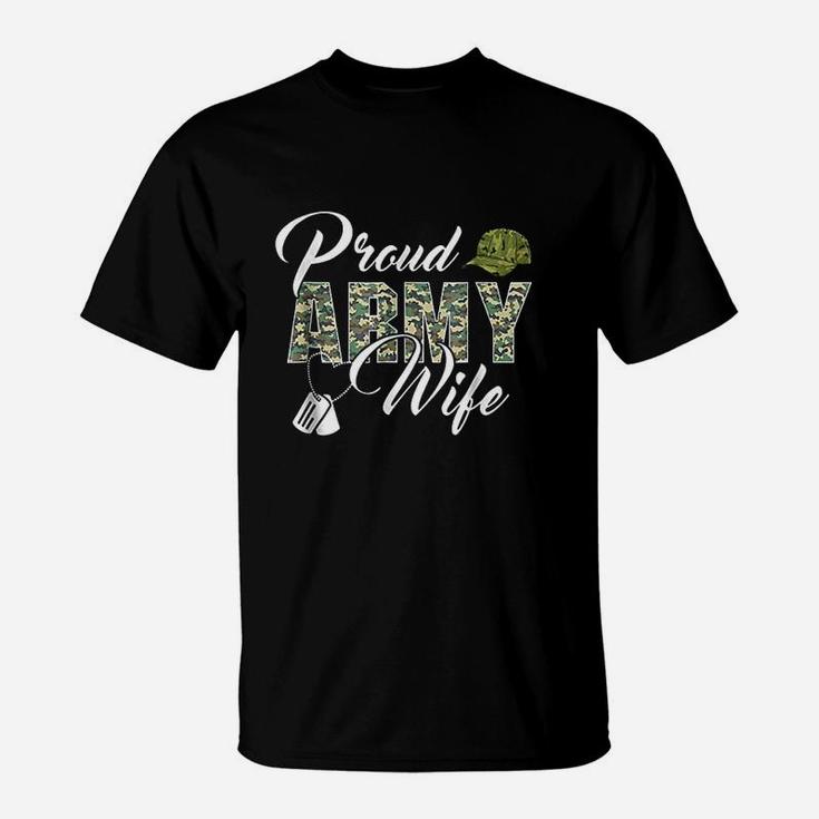 Proud Army Wife Awesome Army Soldiers Wife T-Shirt