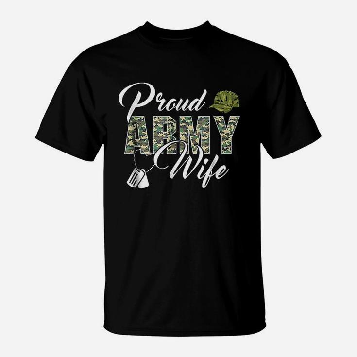Proud Army Wife Awesome Army Soldiers Wife T-Shirt