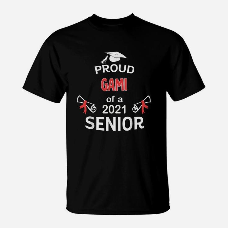 Proud Gami Of A 2021 Senior Graduation 2021 Awesome Family Proud Gift T-Shirt