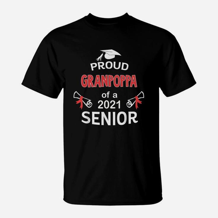 Proud Granpoppa Of A 2021 Senior Graduation 2021 Awesome Family Proud Gift T-Shirt