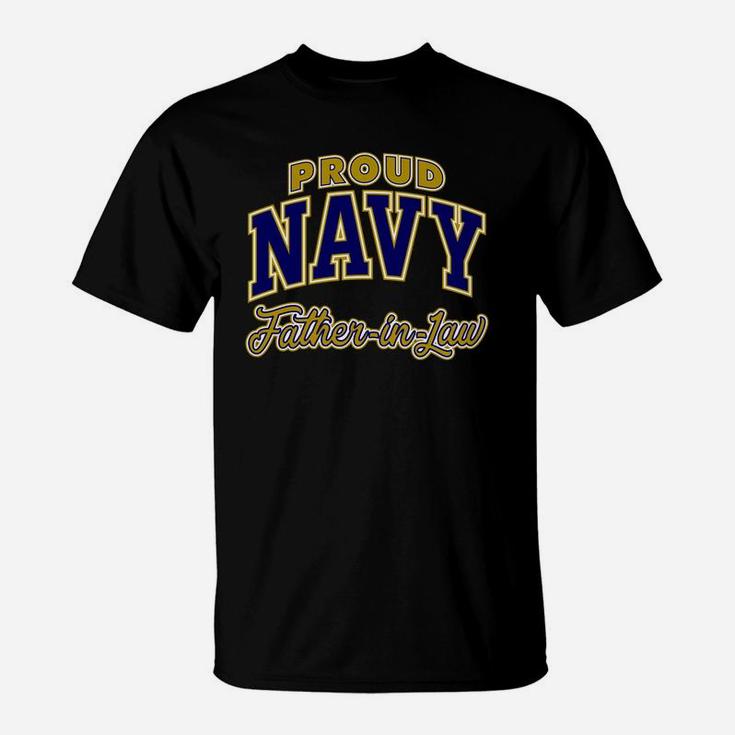 Proud Navy Fatherinlaw Shirt For Men T-Shirt