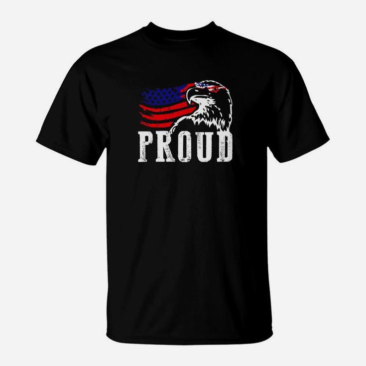 Proud Patriotic Eagle Patriotic 4th Of July Veteran Flag Day Premium T-Shirt