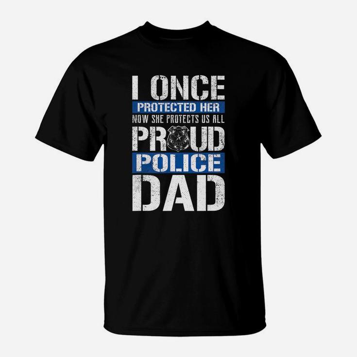 Proud Police Dad Support Police Daughter T-Shirt