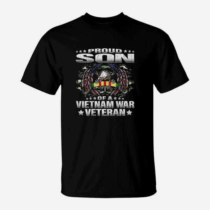 Proud Son Of A Vietnam War Veteran Military Vets Child Gift T-Shirt