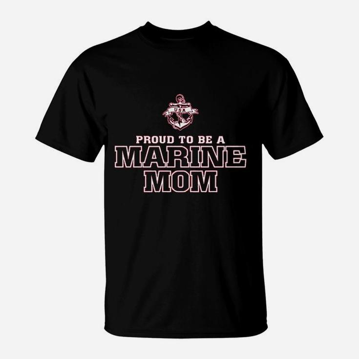 Proud To Be A Marine Mom USA Mothers Day T-Shirt
