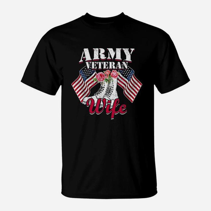 Proud Wife Of A Us Army Veteran T-Shirt