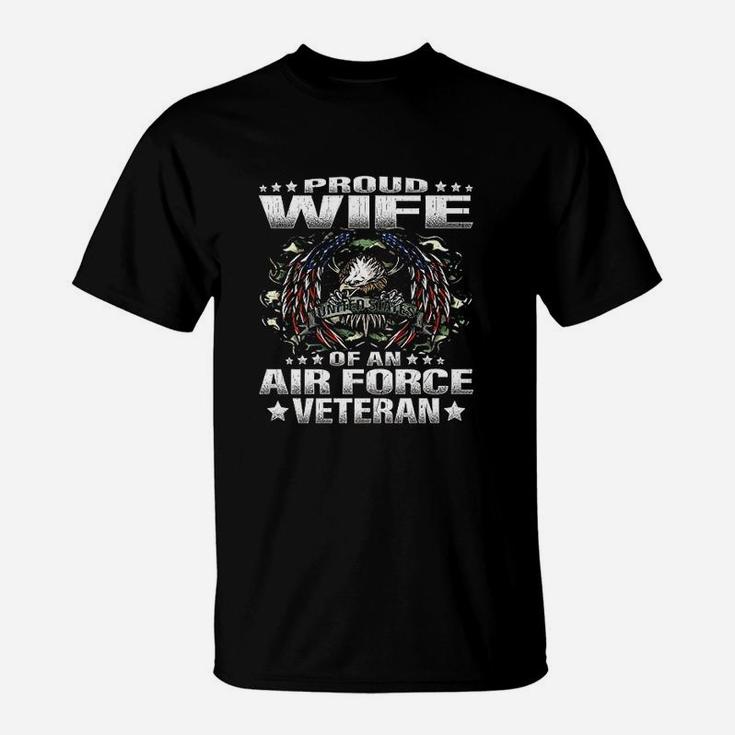 Proud Wife Of An Air Force Veteran Military Vet Spouse Gifts T-Shirt