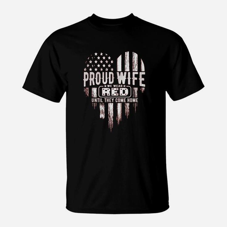Proud Wife Red Friday Military Family T-Shirt