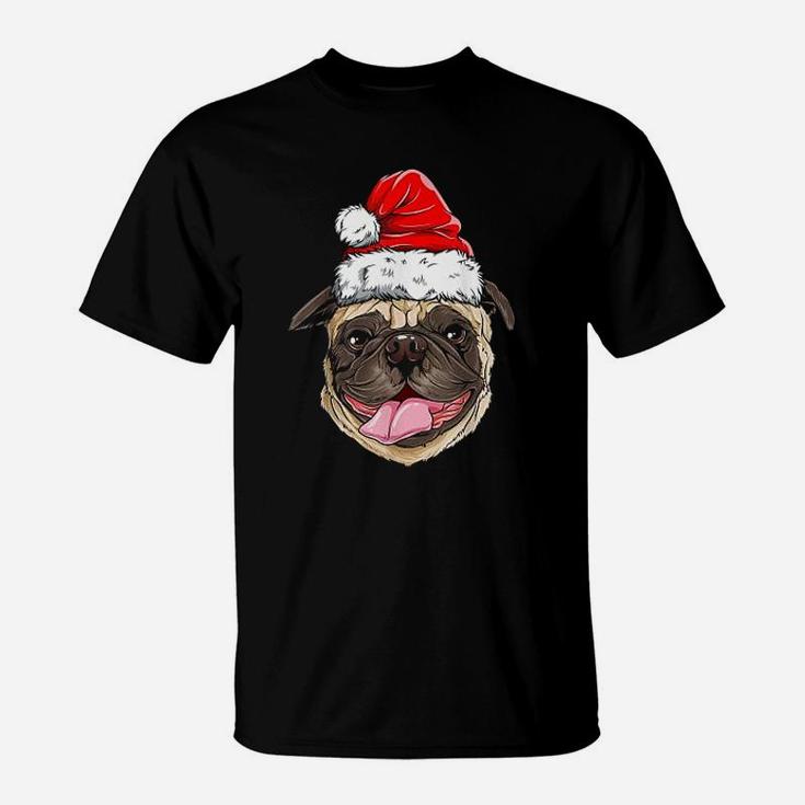 Pug Christmas Dog Santa T-Shirt