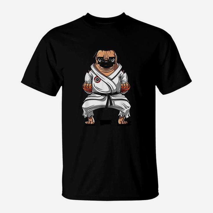 Pug Dog Karate Ninja Martial Arts T-Shirt