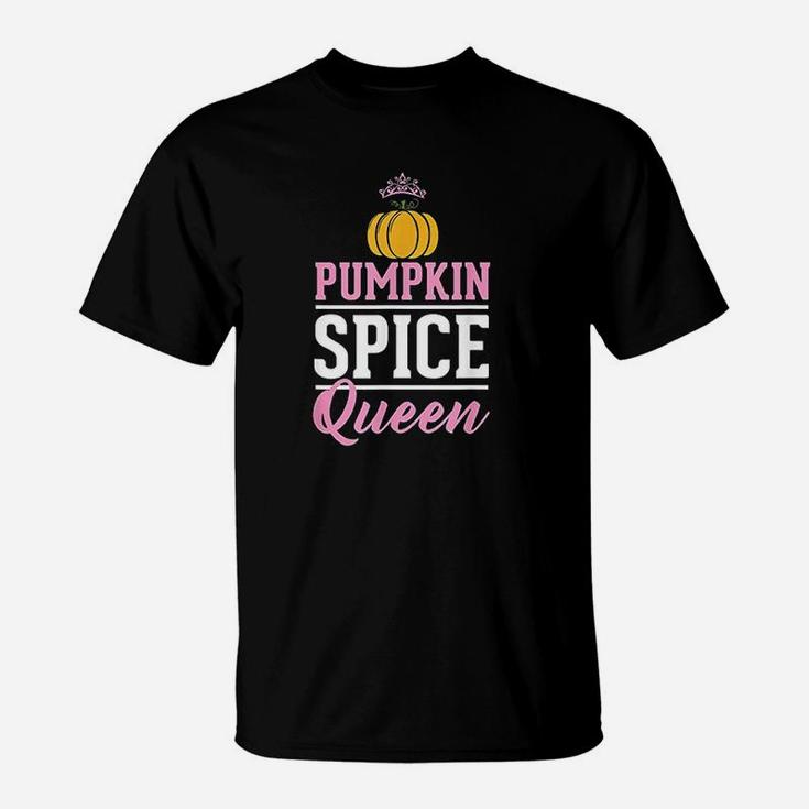 Pumpkin Spice Queen Latte Fall Autumn Season Gift T-Shirt