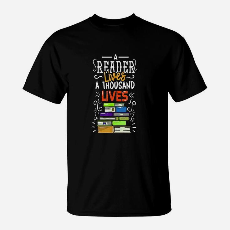 Reading Book Reader Gift Student Teacher T-Shirt
