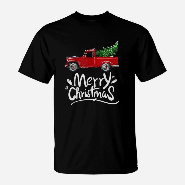Red Truck Christmas Tree T-Shirt